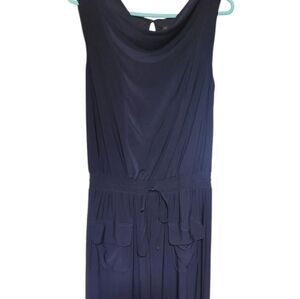 Women's Simply Vera Vera Wang Cowlneck Jumpsuit Navy Blue Size Medium